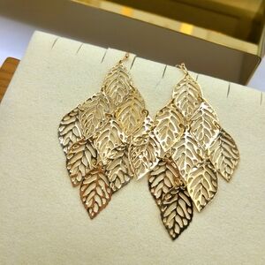 Goldtone Earrings • Layered • Tiered • Dangling • Finer Costume • New
